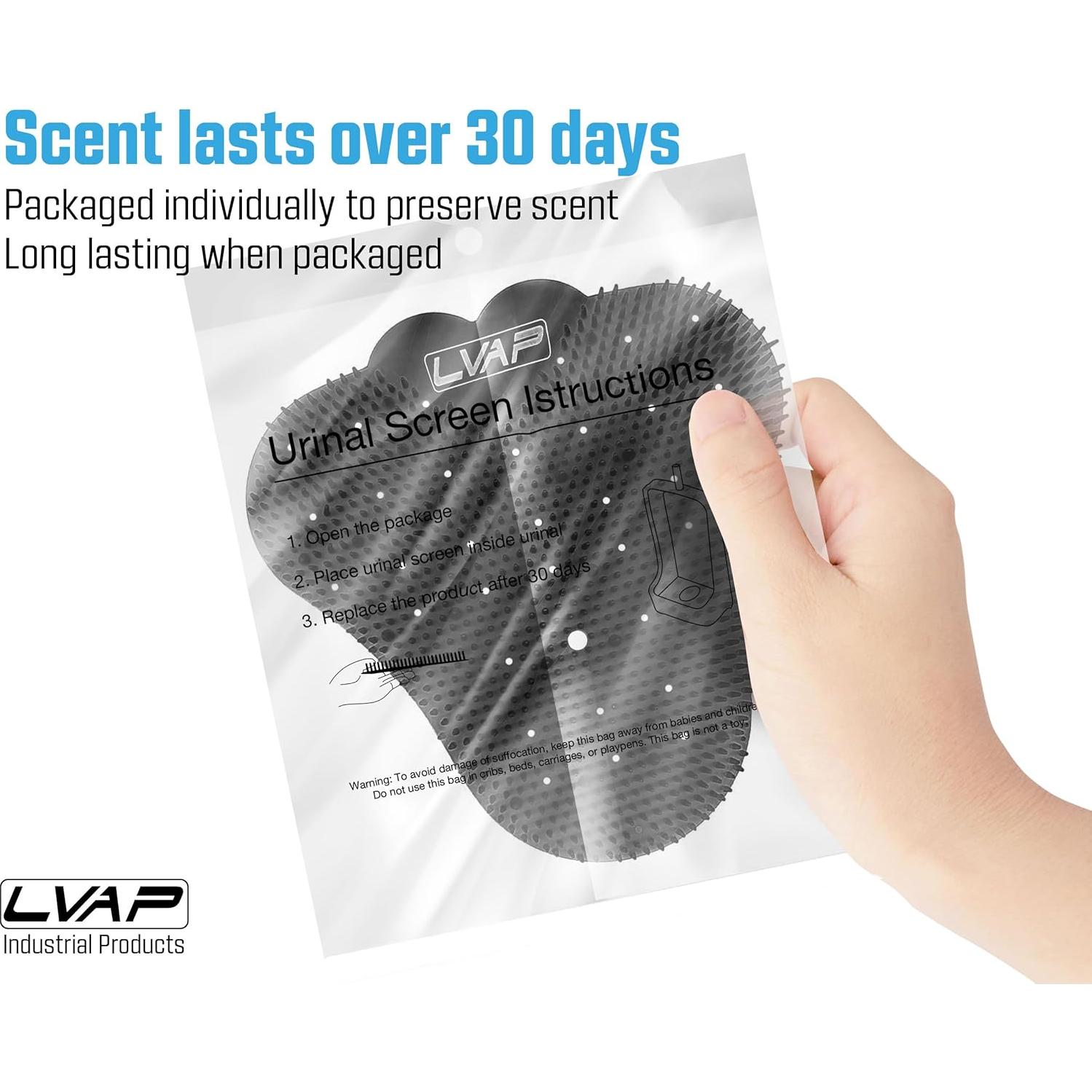 Desodorante de Pantalla de Orinal LVAP AntiSplash - Paquete de 12
