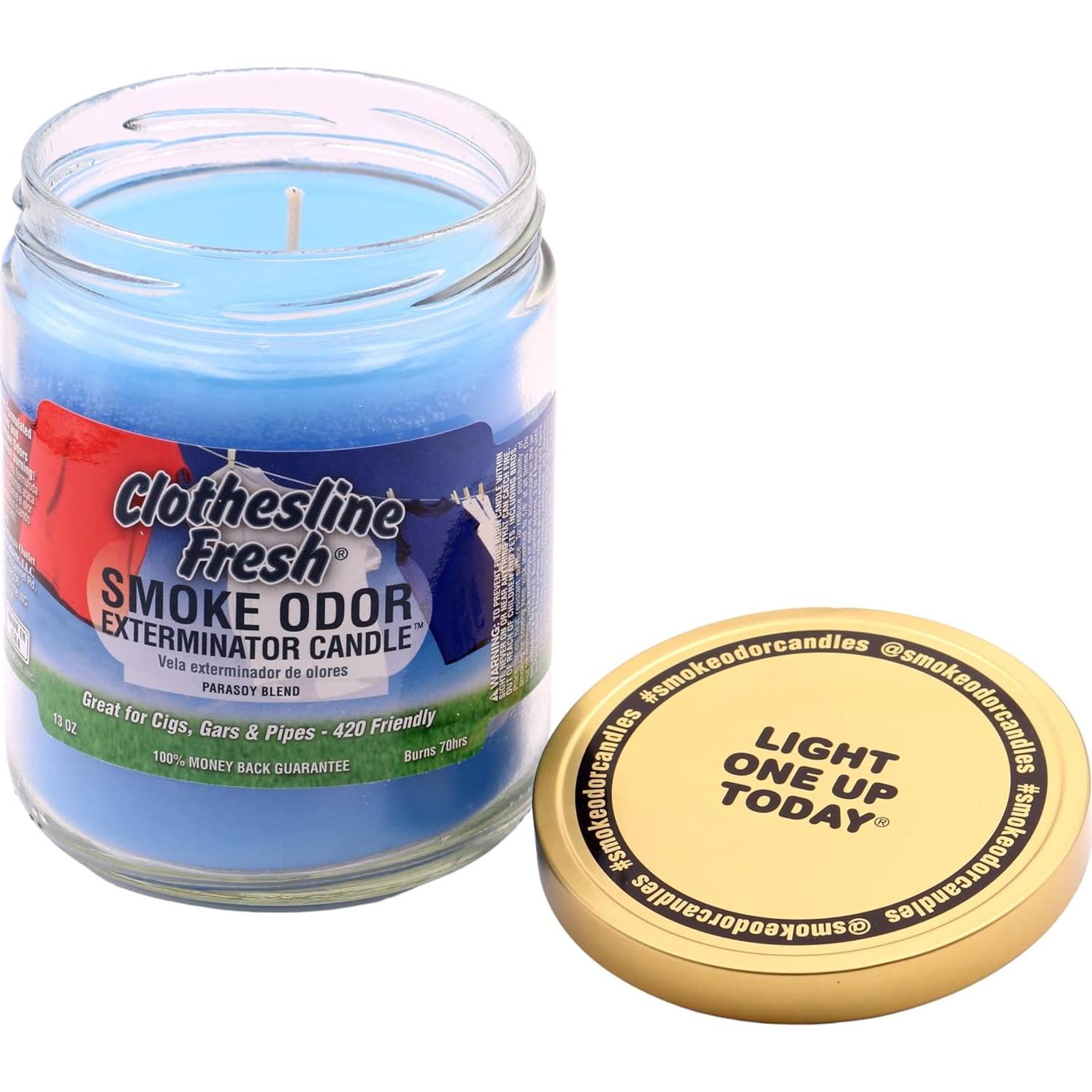 Juego de 3 Velas Exterminador de Olores de Humo 13oz