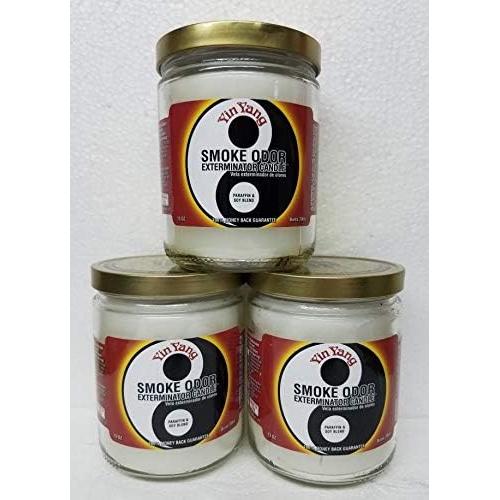 Juego de Tres Velas Exterminador de Olores a Humo 13oz