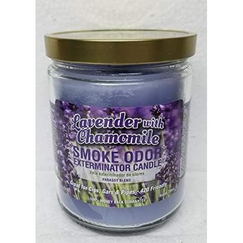 Juego de Tres Velas Exterminador de Olores Lavanda Manzanilla 370g