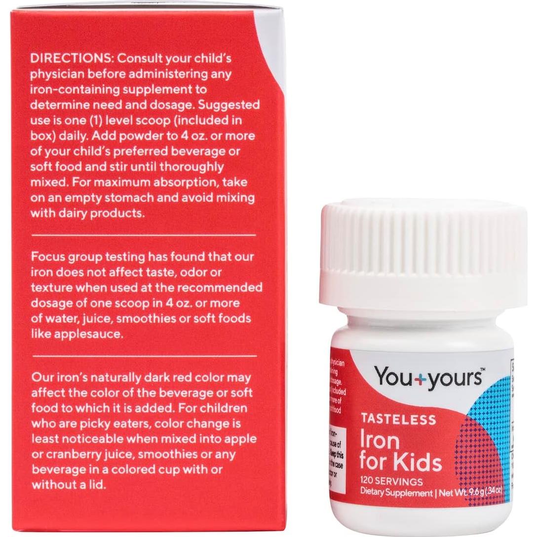 Suplemento de Hierro Sin Sabor para Niños - 120 Porciones