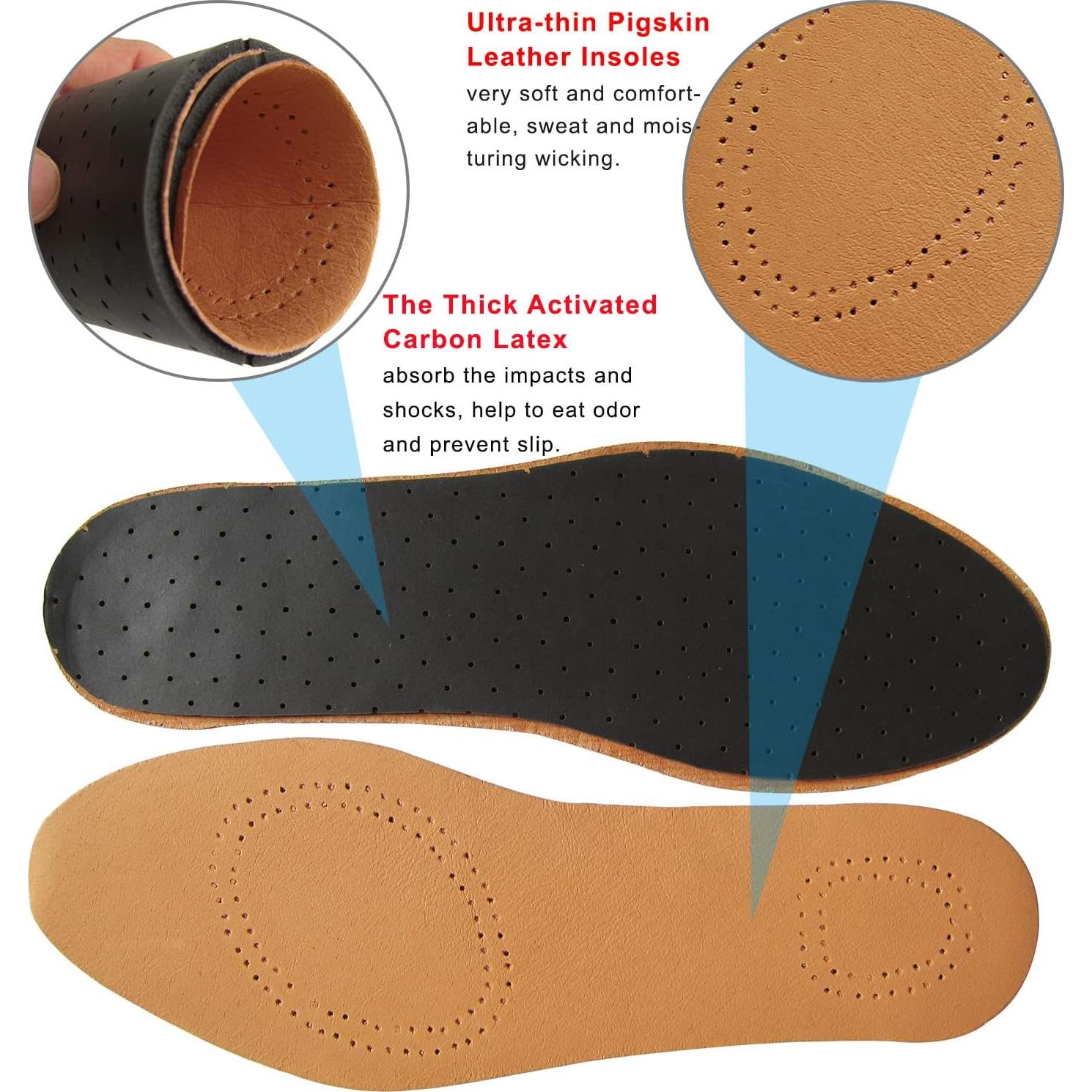 Plantillas de Cuero Bellcon para Mujeres 6-7 M US Marrón y Beige