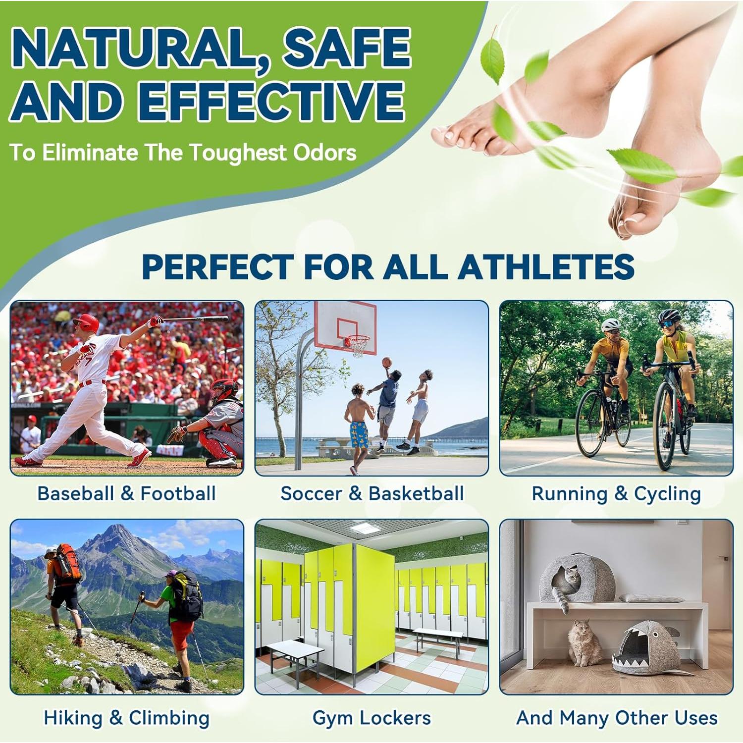 Spray Desodorante para Zapatos Balldanlu 2 Paquetes 2000 Sprays