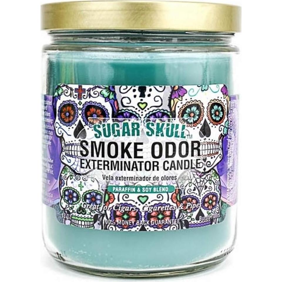 Vela Exterminador de Olores a Humo Calavera de Azúcar 13oz
