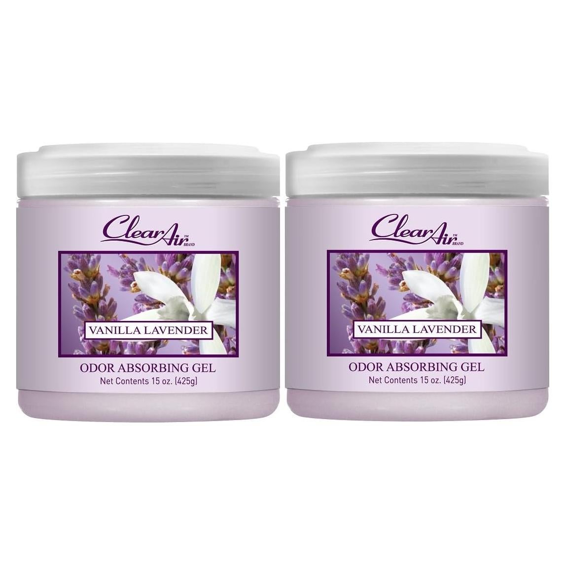 Gel Absorbente de Olores Clear Air - 425 g - Aroma Lavanda y Vainilla