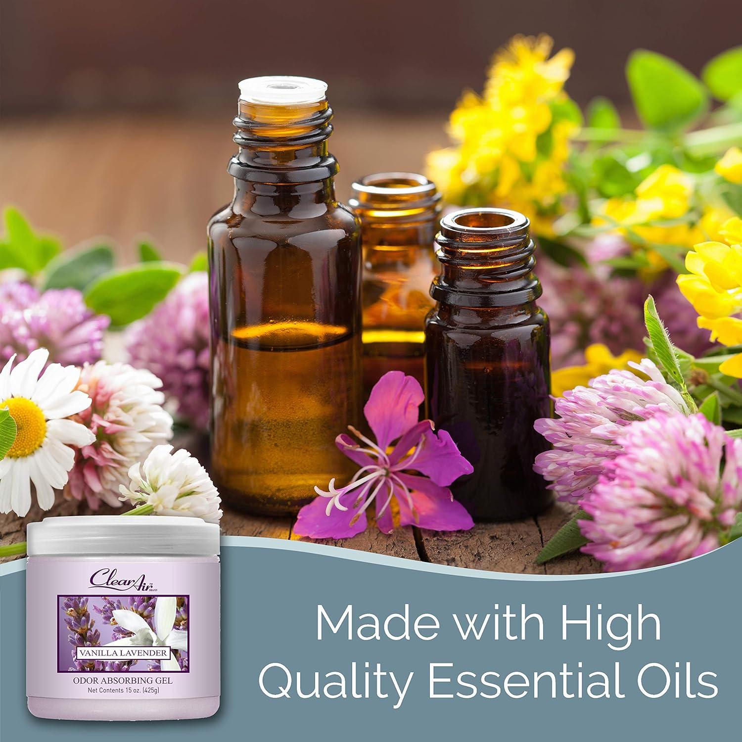 Gel Absorbente de Olores Clear Air - 425 g - Aroma Lavanda y Vainilla