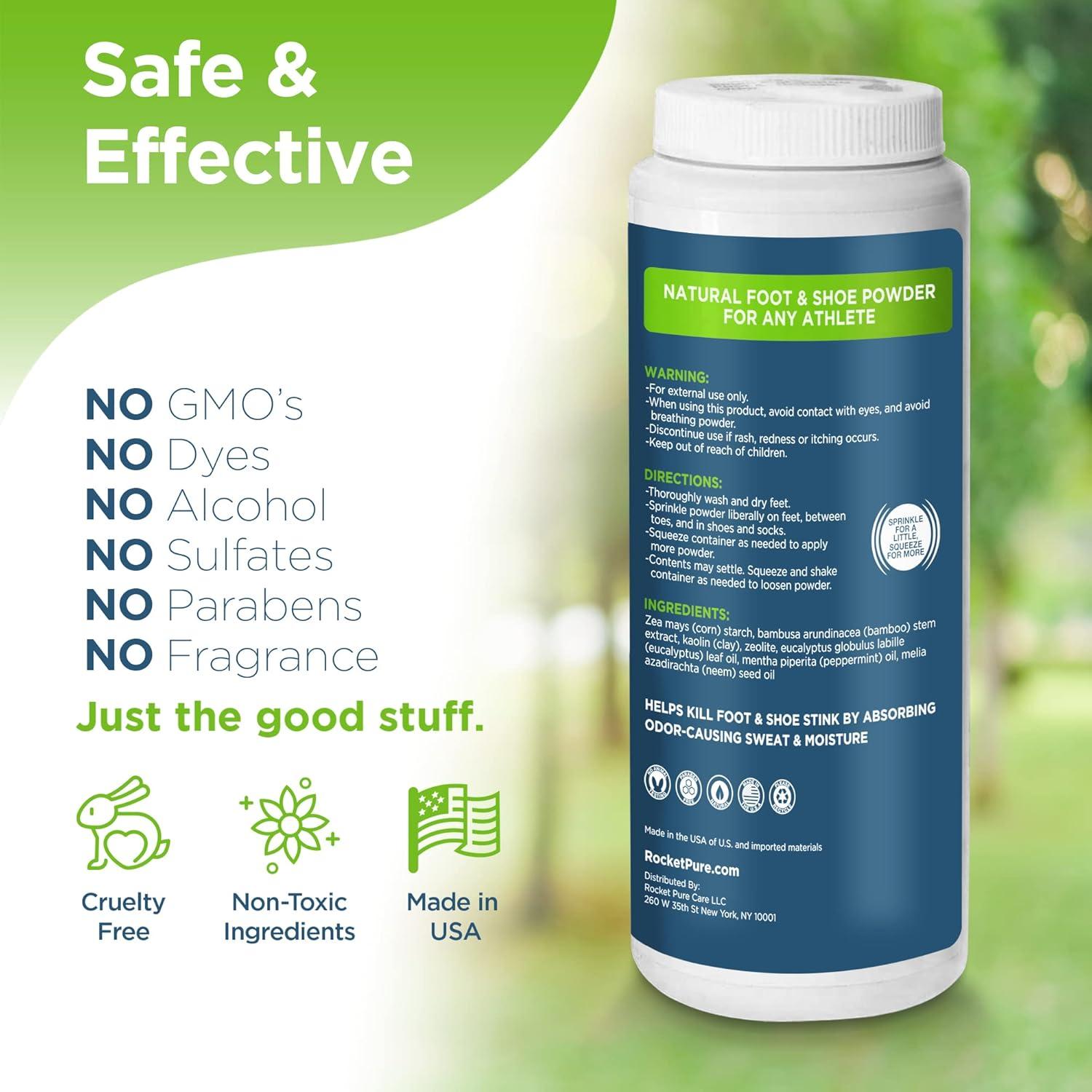 Desodorante en Polvo Natural Rocket Pure Eucalipto 113g 2-Pack