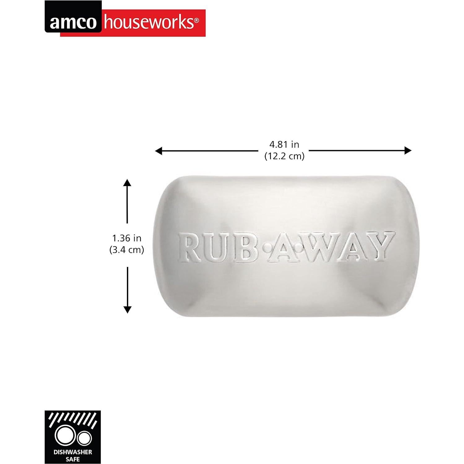 Barra Rub Away Amco - Eliminador de Olores Acero Inoxidable 2 Pzas