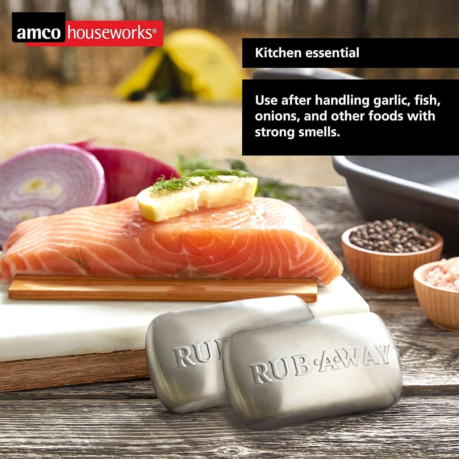 Barra Rub Away Amco - Eliminador de Olores Acero Inoxidable 2 Pzas