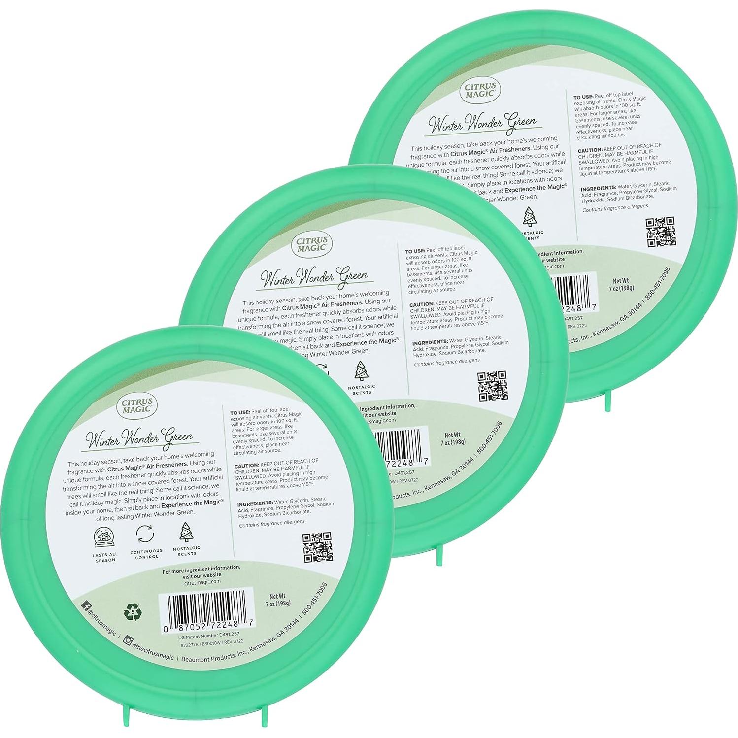 Ambientador Sólido Citrus Magic Pino Verde 198g - Paquete de 3