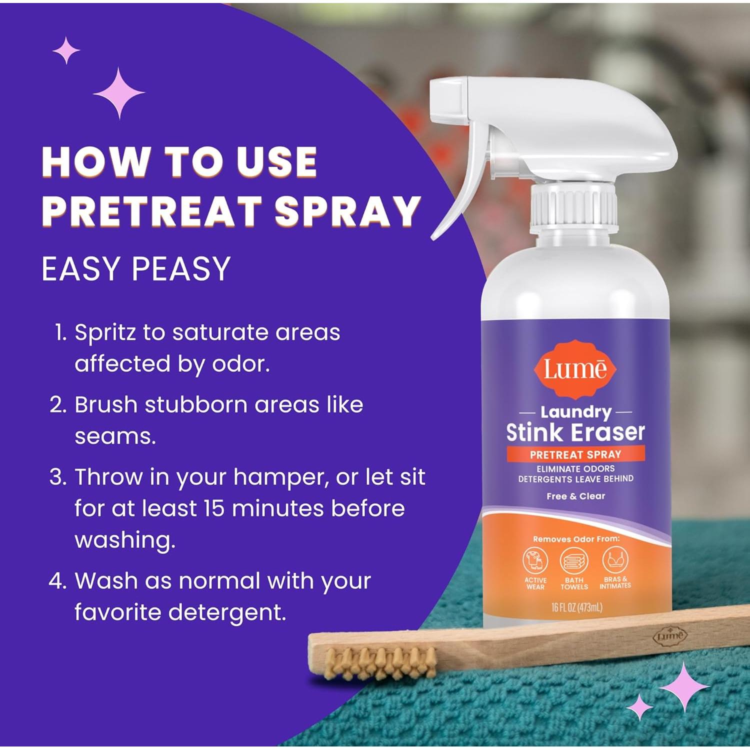 Lume Laundry Stink Eraser Spray 473 ml - Elimina Olores Ropa