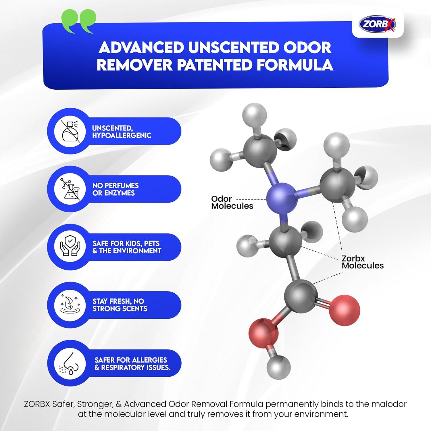 ZORBX Spray Quitamanchas y Olores Sin Fragancia 32 oz