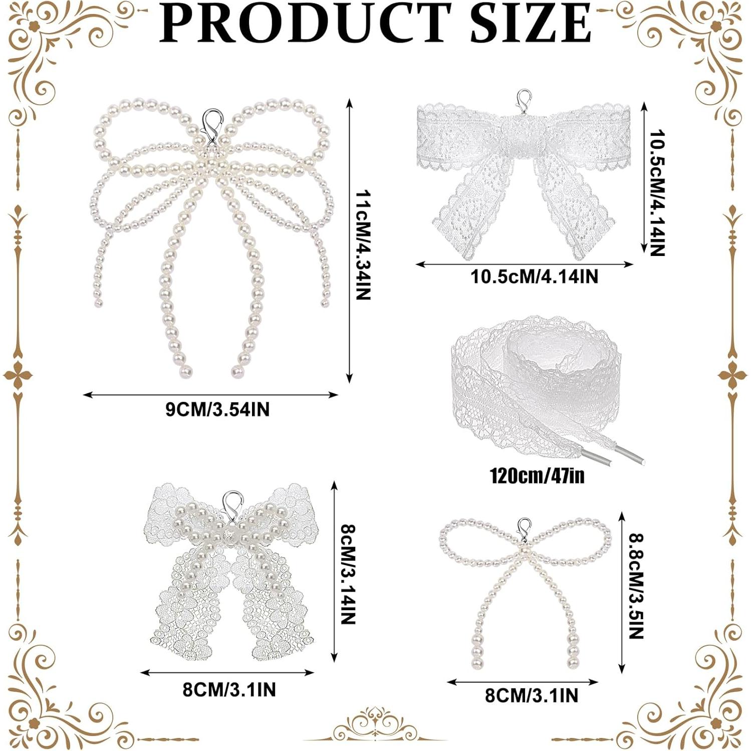 Draupnir 8 Pcs Charms de Lazo de Perlas para Zapatillas DIY