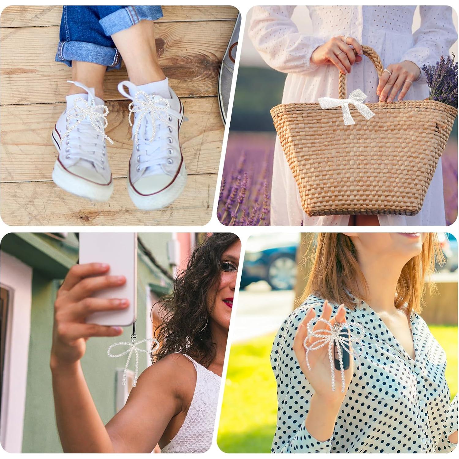 Draupnir 8 Pcs Charms de Lazo de Perlas para Zapatillas DIY