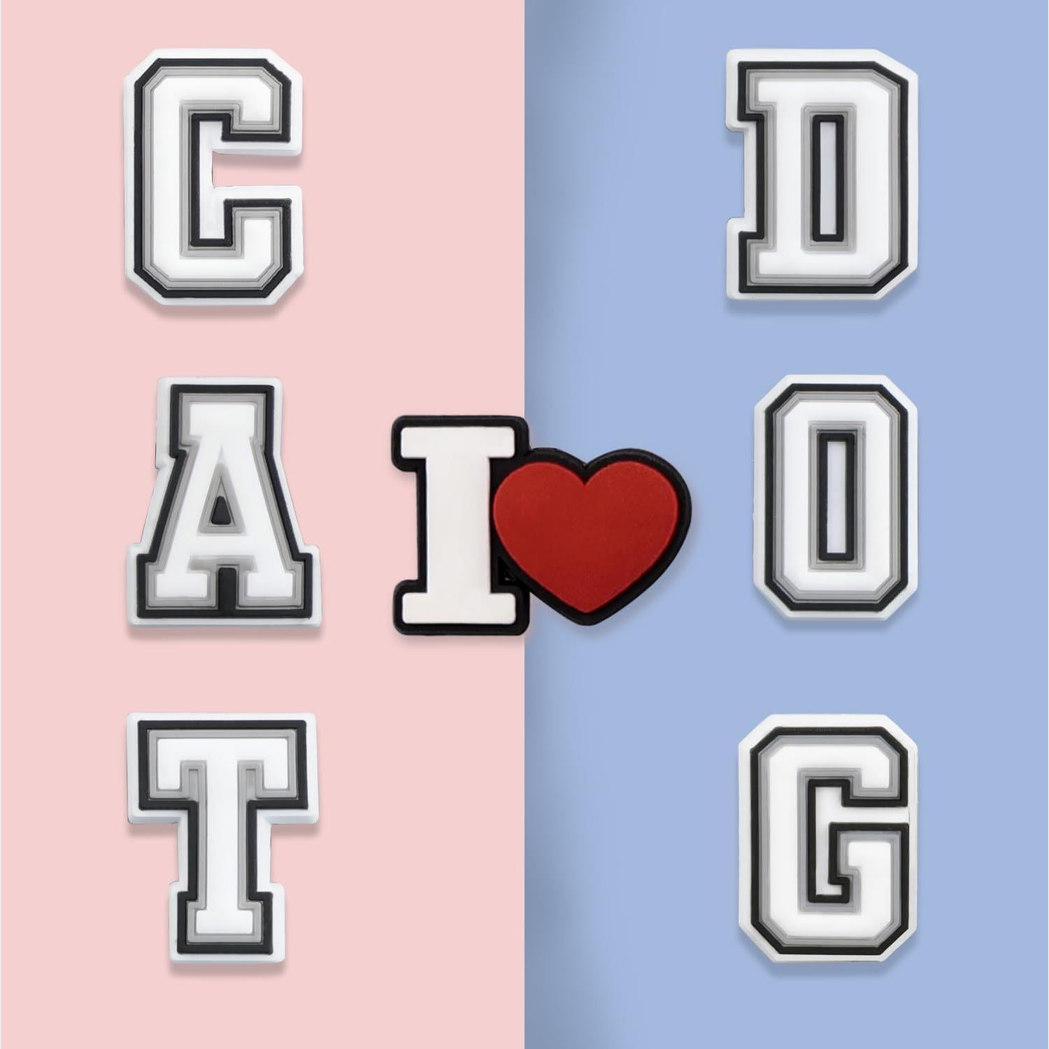 Encantos de Letras para Zapatos CUNUEN - 78 Piezas PVC