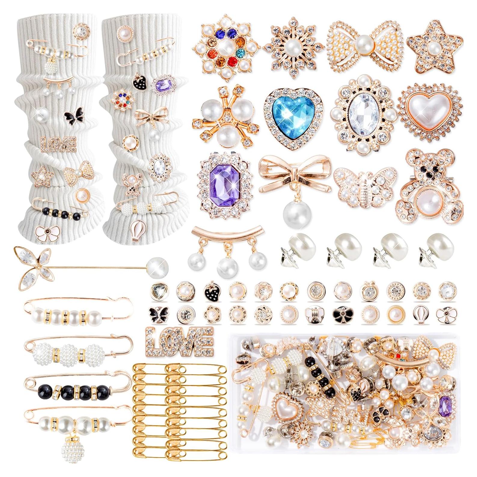 Kit de Encantos para Calcetines RQAYE - 65 Piezas con Alfileres