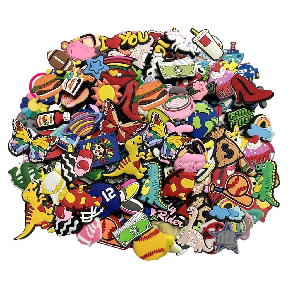 100 Encantos Aleatorios para Zapatos de Anime - PVC Duradero