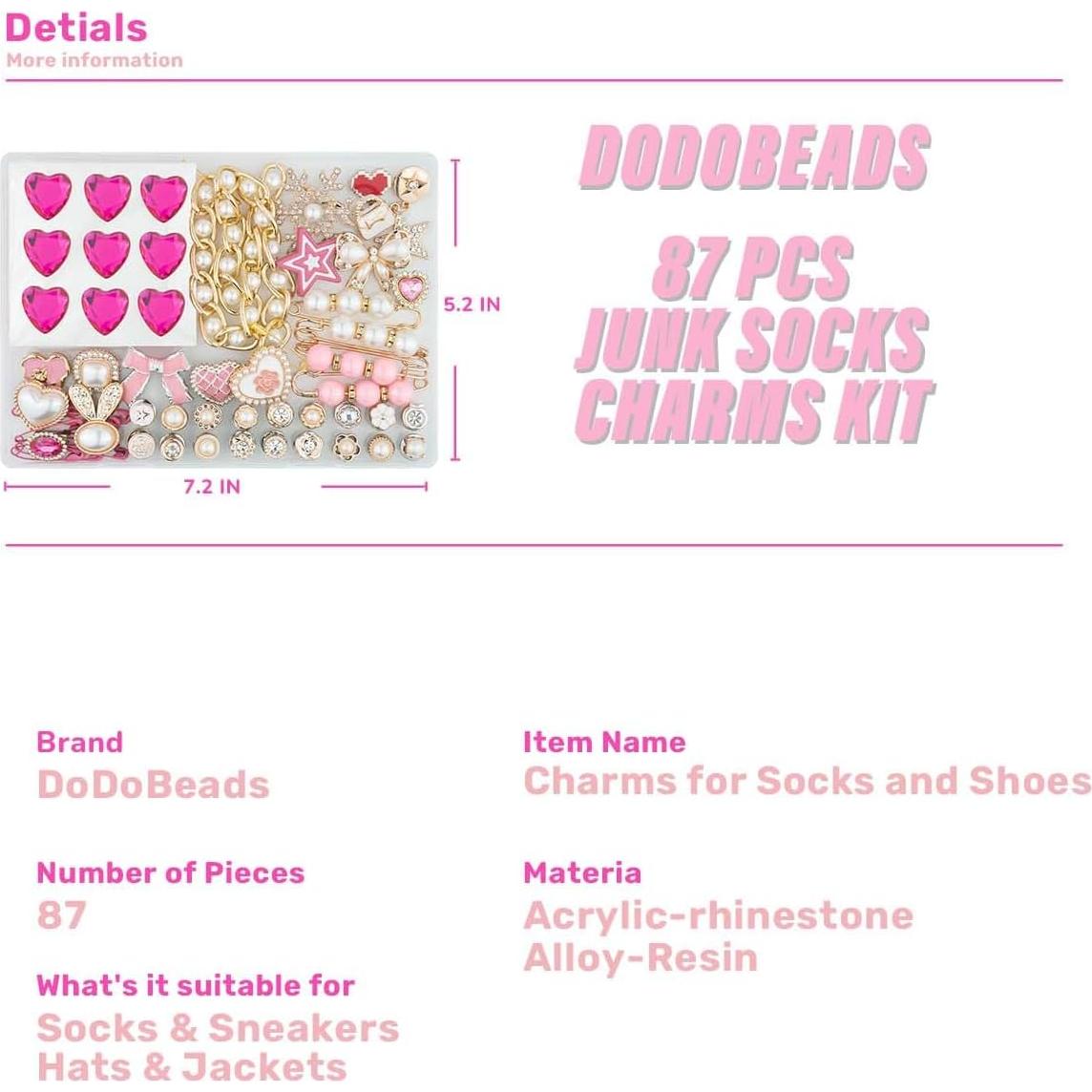 Kit DIY de Encantos para Calcetines DoDoBeads - 87 Piezas