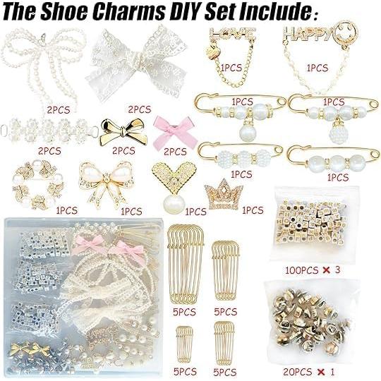 360 Charms para Zapatos y Ropa - Decoración DIY para Mujeres