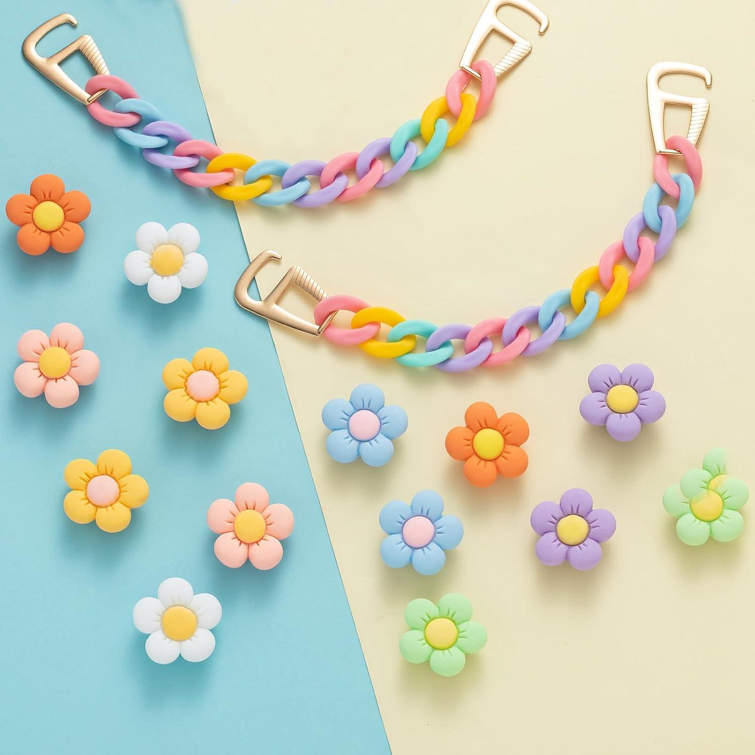 Encantos de Zapatos de Flores Kyleryns - 14 Piezas Coloridas