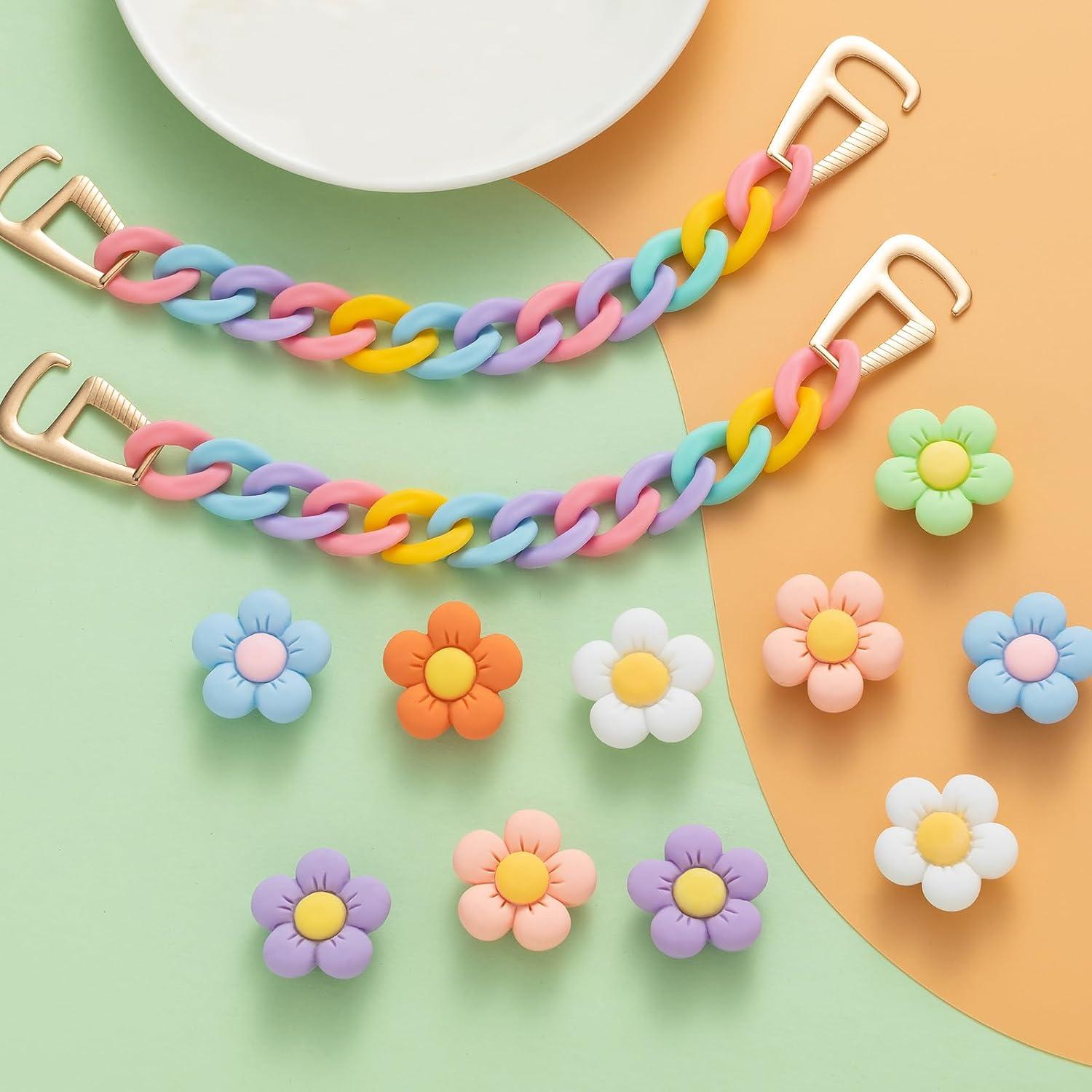 Encantos de Zapatos de Flores Kyleryns - 14 Piezas Coloridas