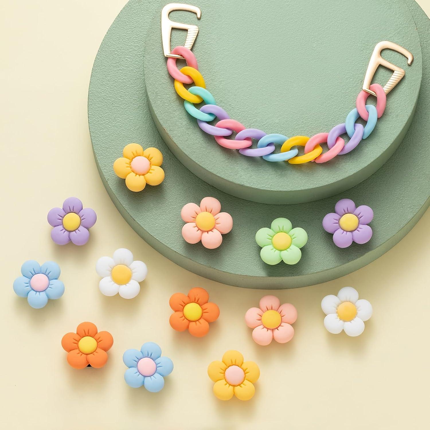 Encantos de Zapatos de Flores Kyleryns - 14 Piezas Coloridas