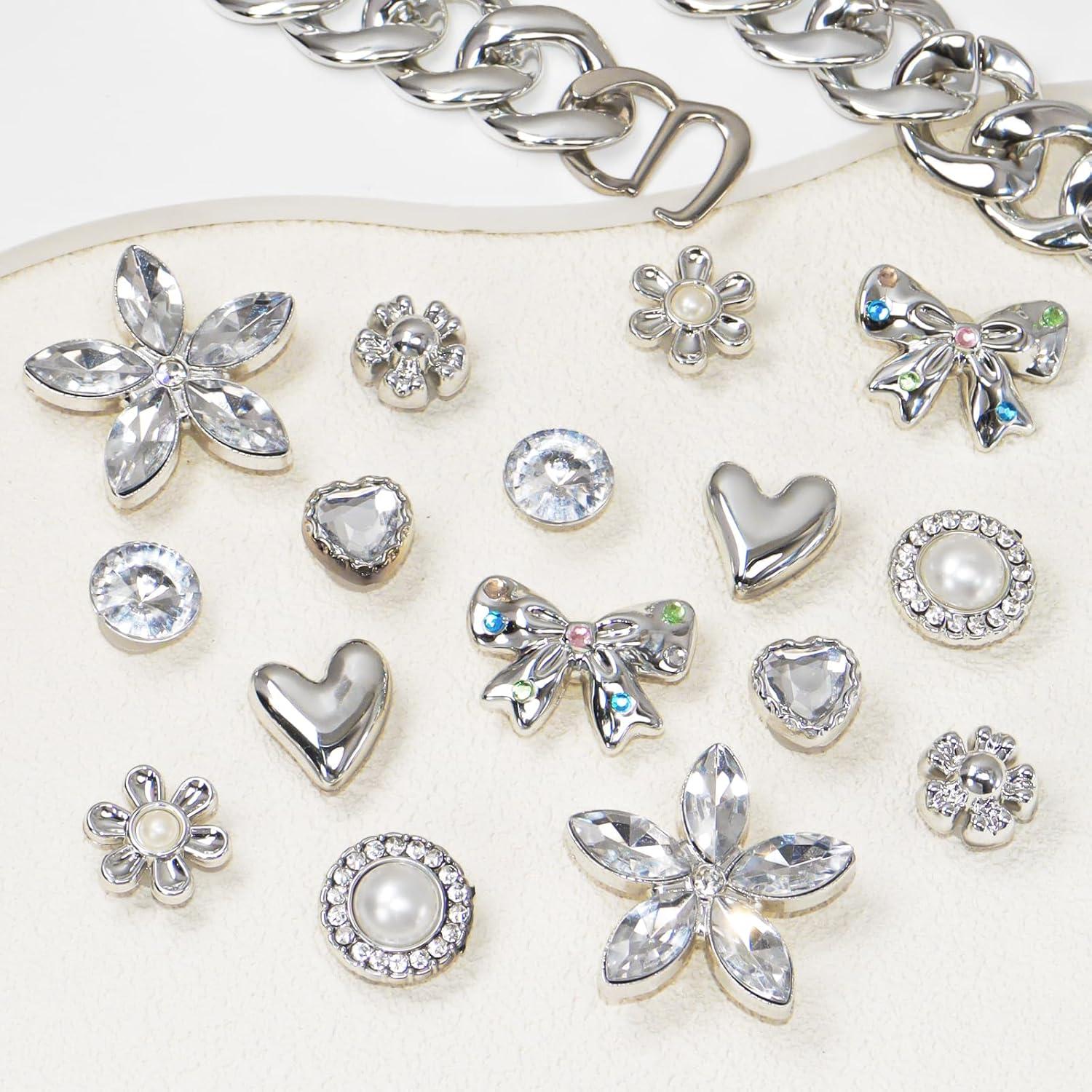 20 Encantos Brillantes para Zapatos Mujeres - Decoración Floral