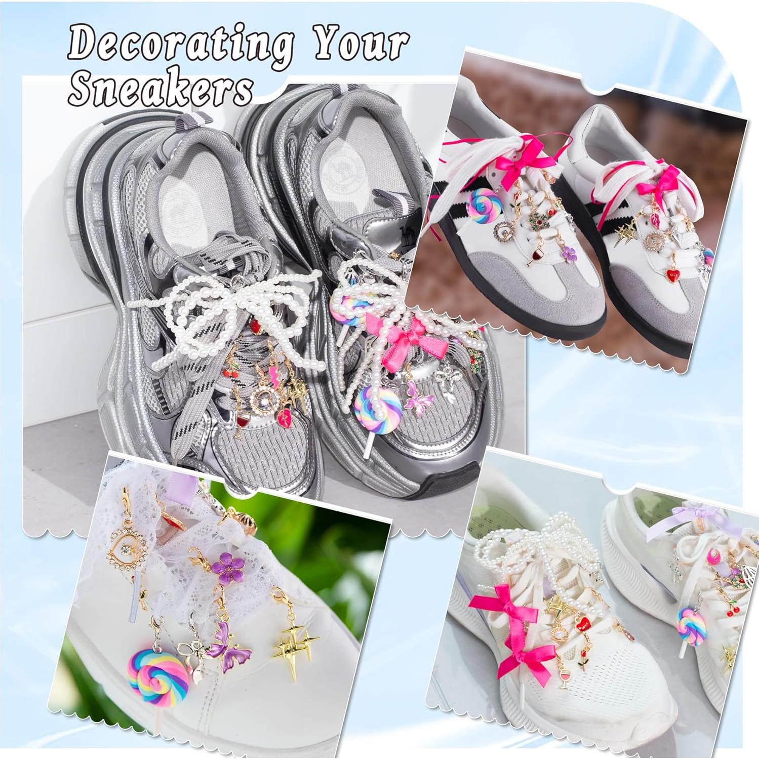 33 Piezas Encantos para Zapatos Unisex HSY102 con Cintas