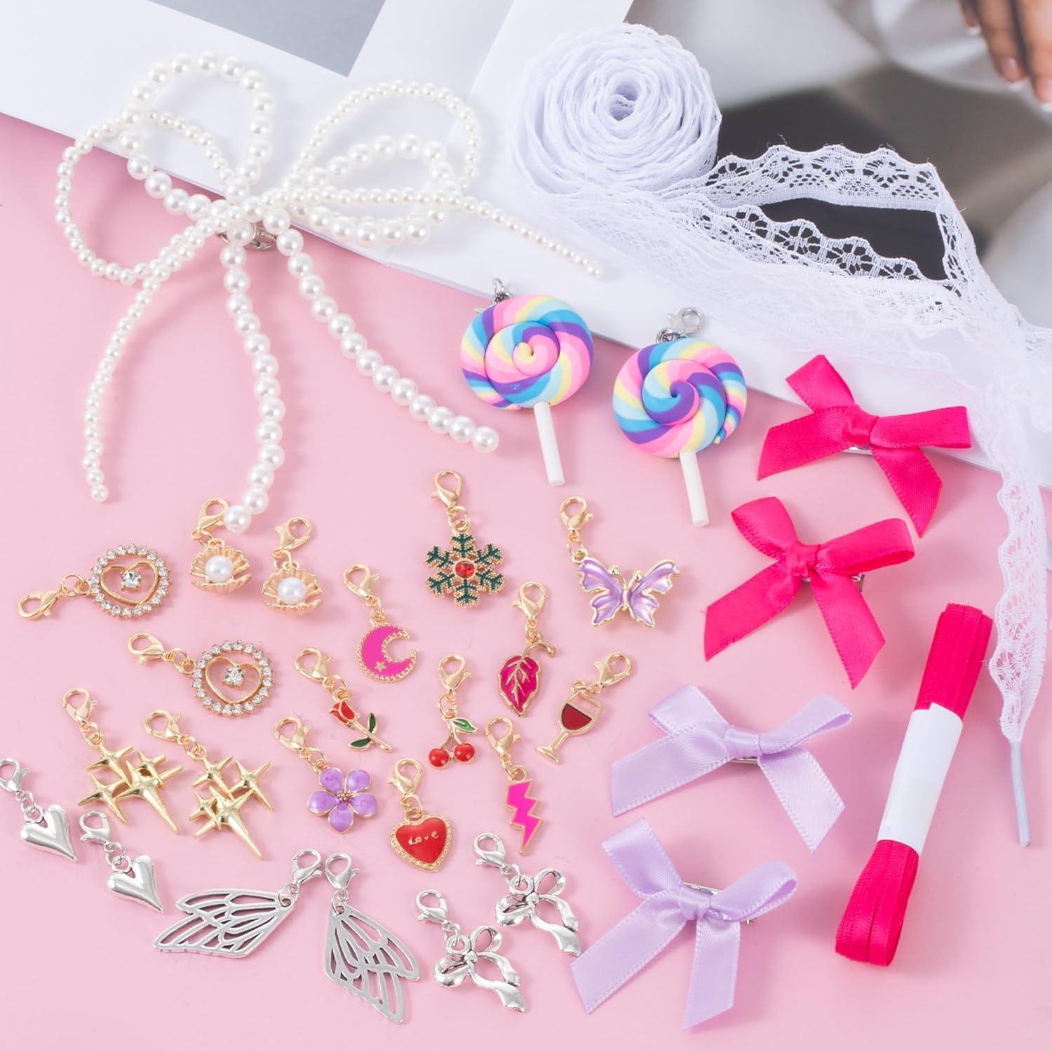 33 Piezas Encantos para Zapatos Unisex HSY102 con Cintas