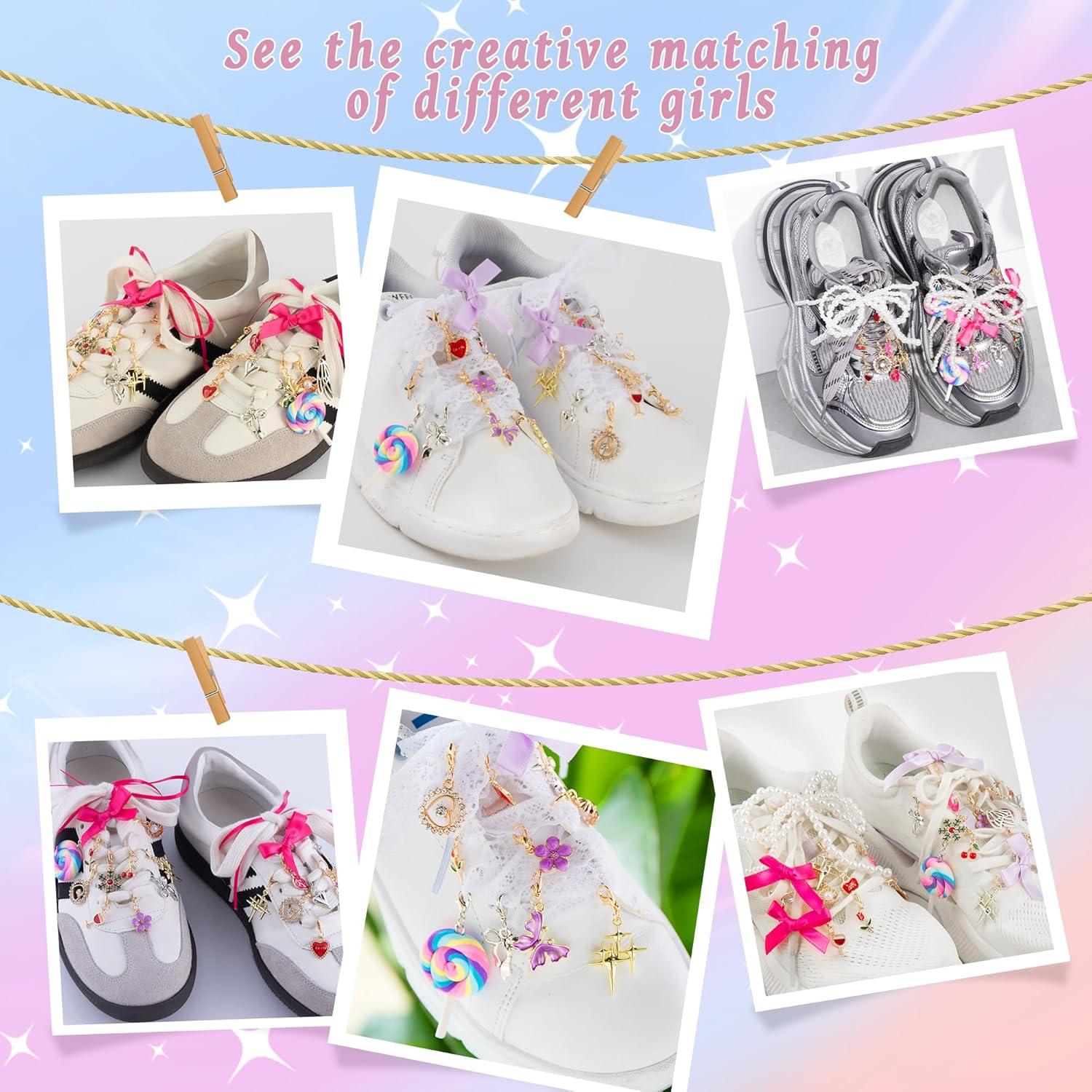 33 Piezas Encantos para Zapatos Unisex HSY102 con Cintas