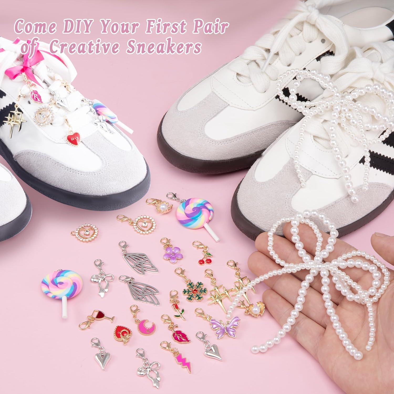 33 Piezas Encantos para Zapatos Unisex HSY102 con Cintas