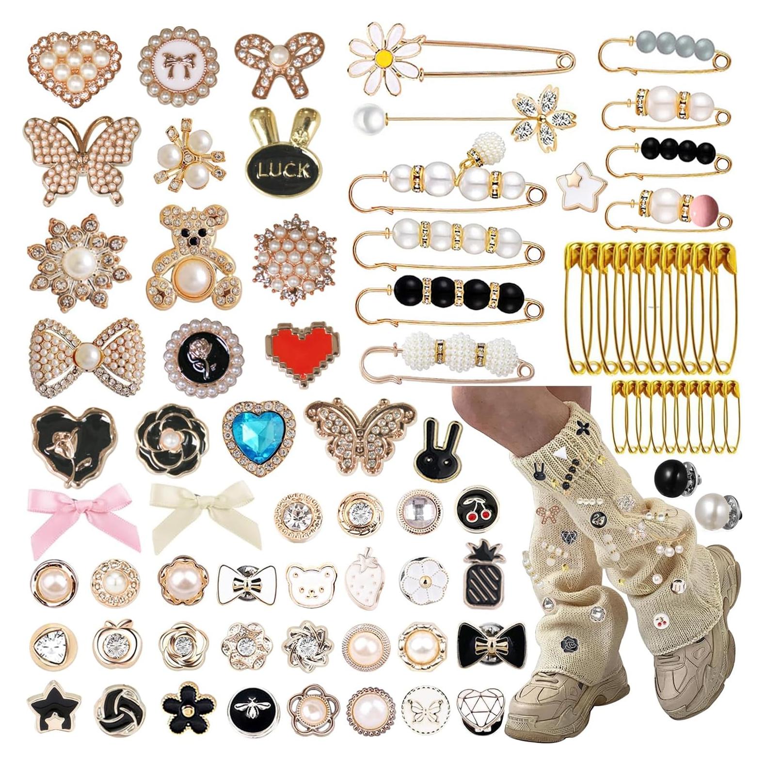 80 Charms de Calcetines Coloridos sdezunx - Broches y Pines