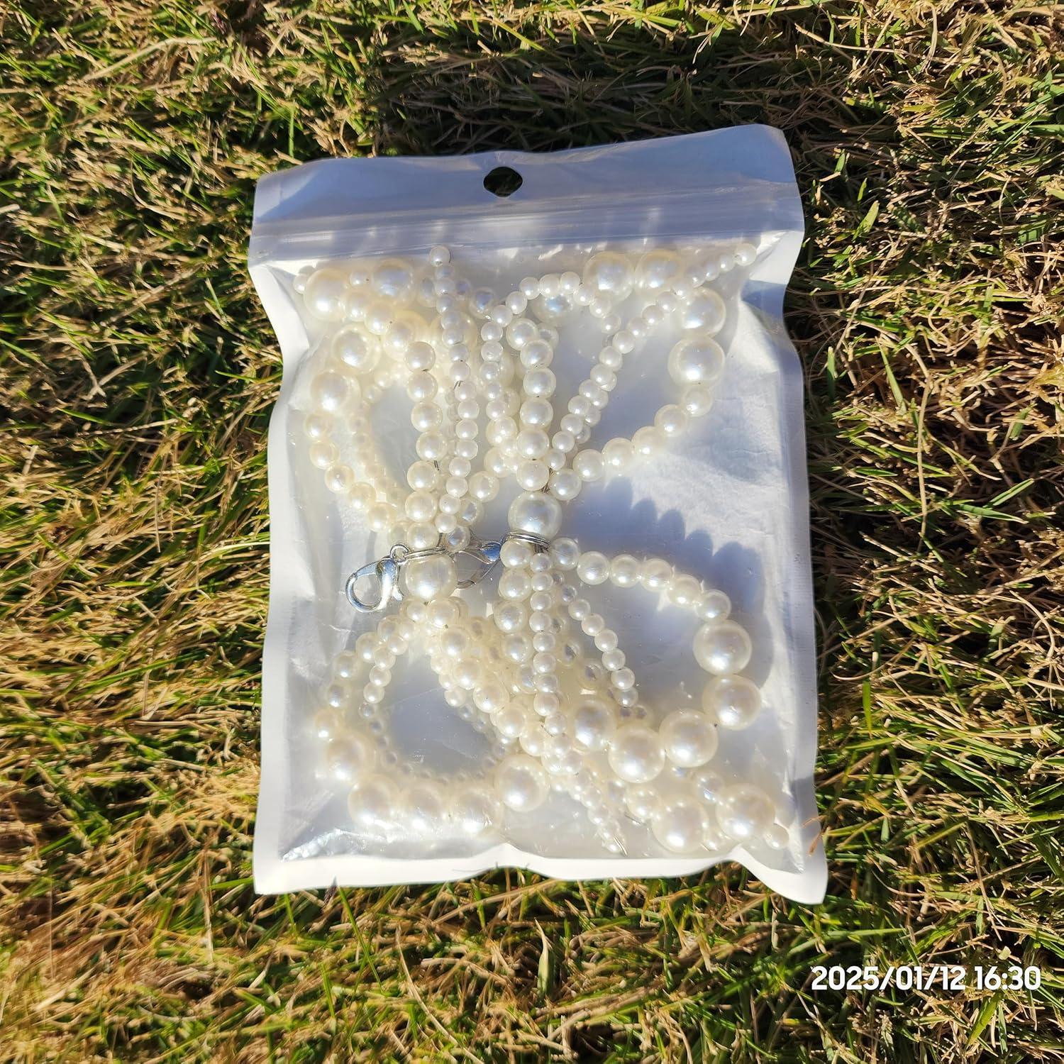 Encantos de Zapatilla DIY con Lazo de Perlas - 2 Piezas