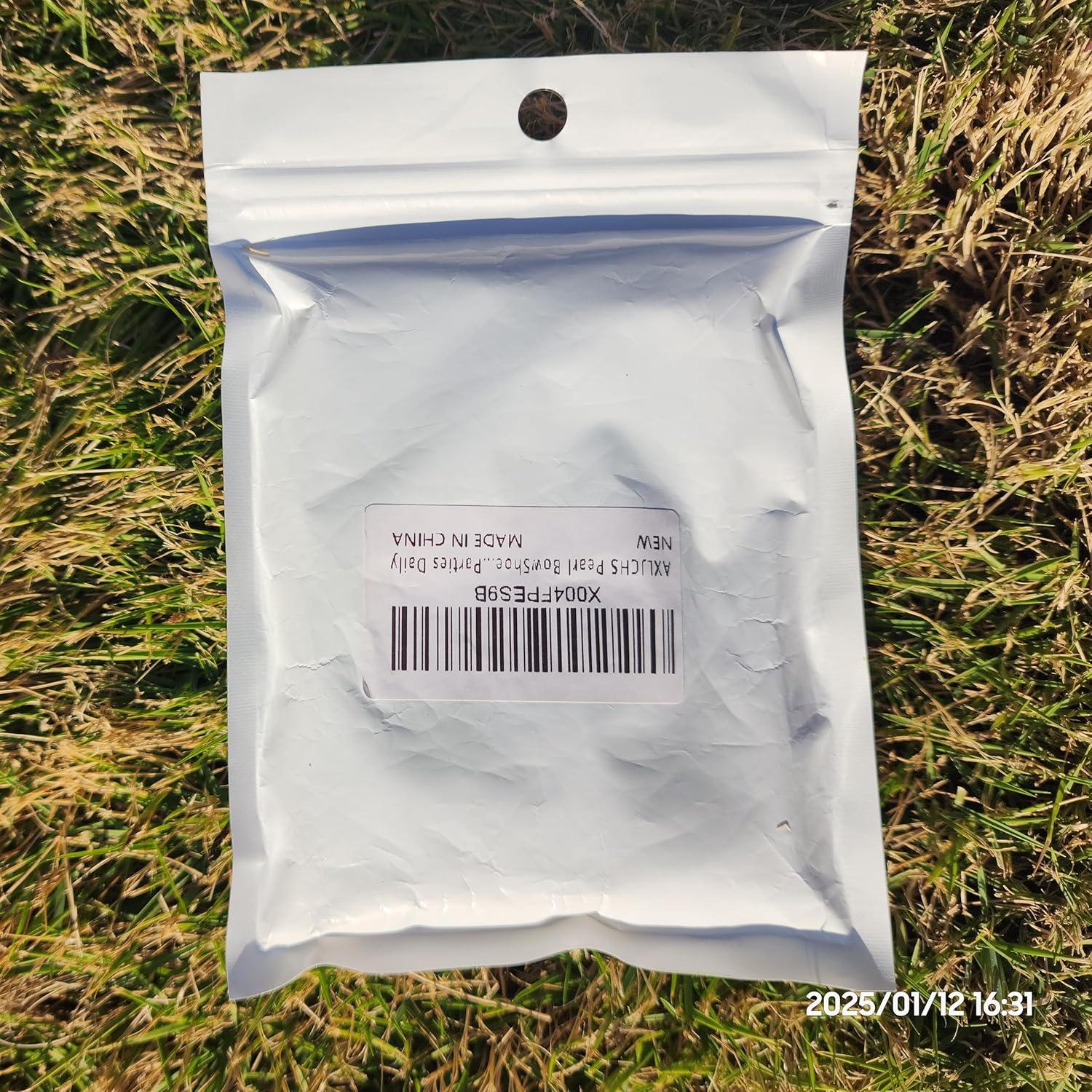 Encantos de Zapatilla DIY con Lazo de Perlas - 2 Piezas