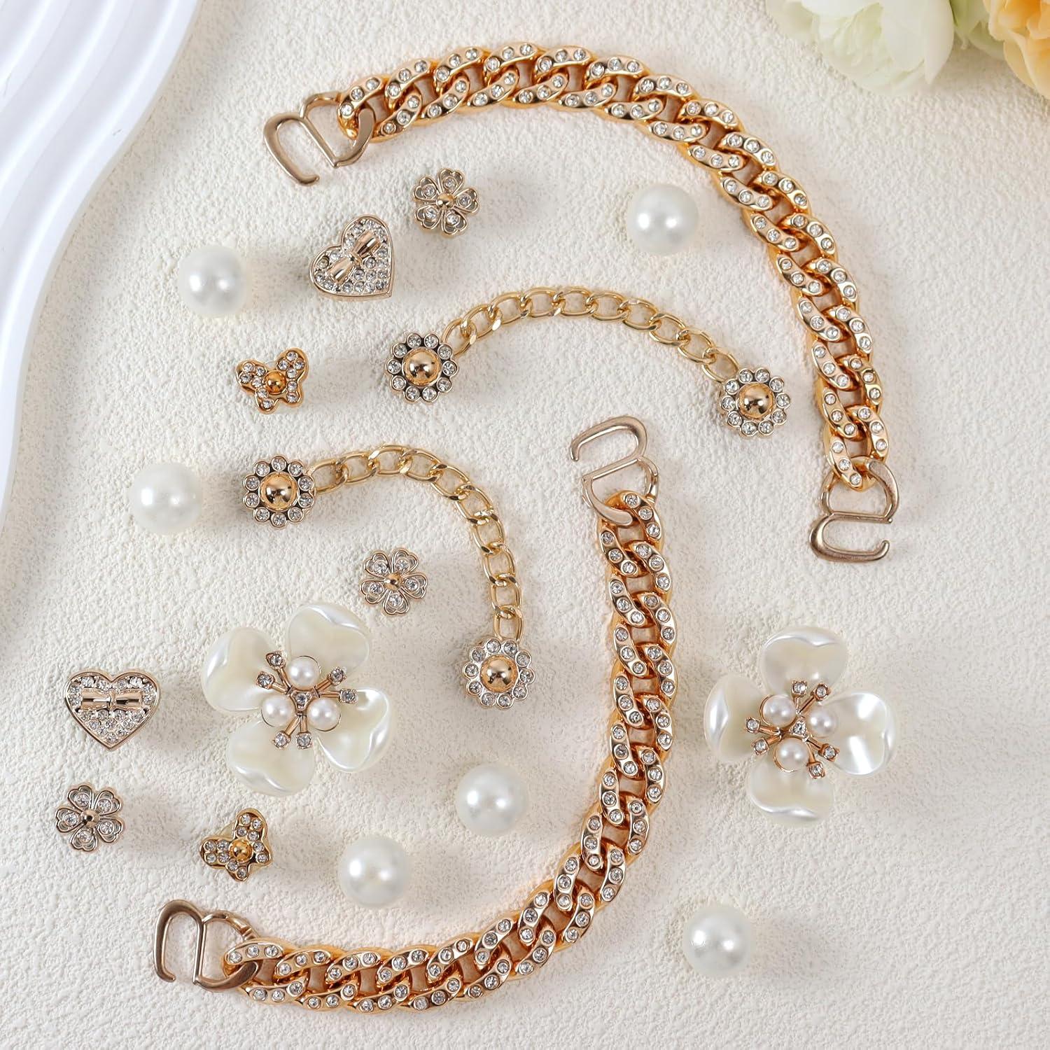 18 Encantos Brillantes para Zapatos WAQYGZO - Decoración DIY