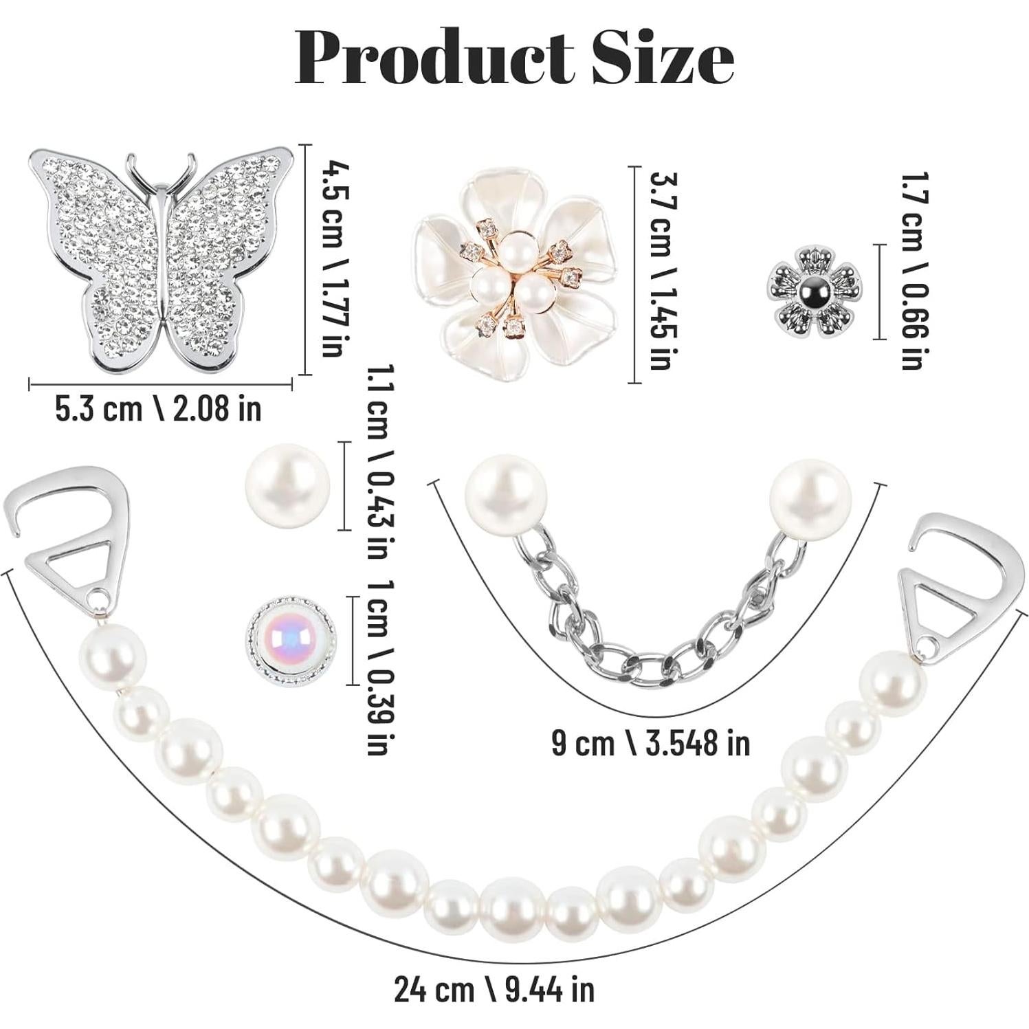 22 Encantos Brillantes para Zapatos Mujeres Decoración DIY