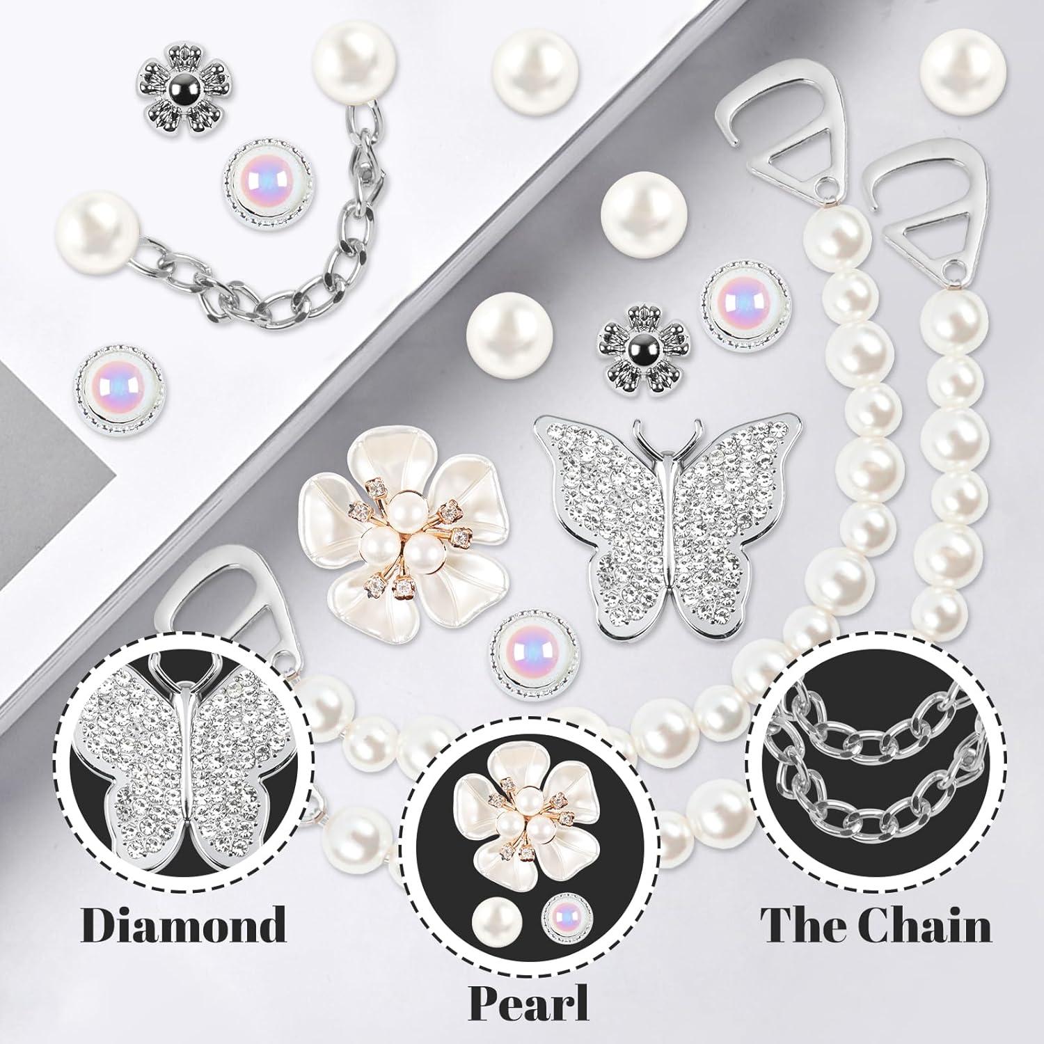 22 Encantos Brillantes para Zapatos Mujeres Decoración DIY