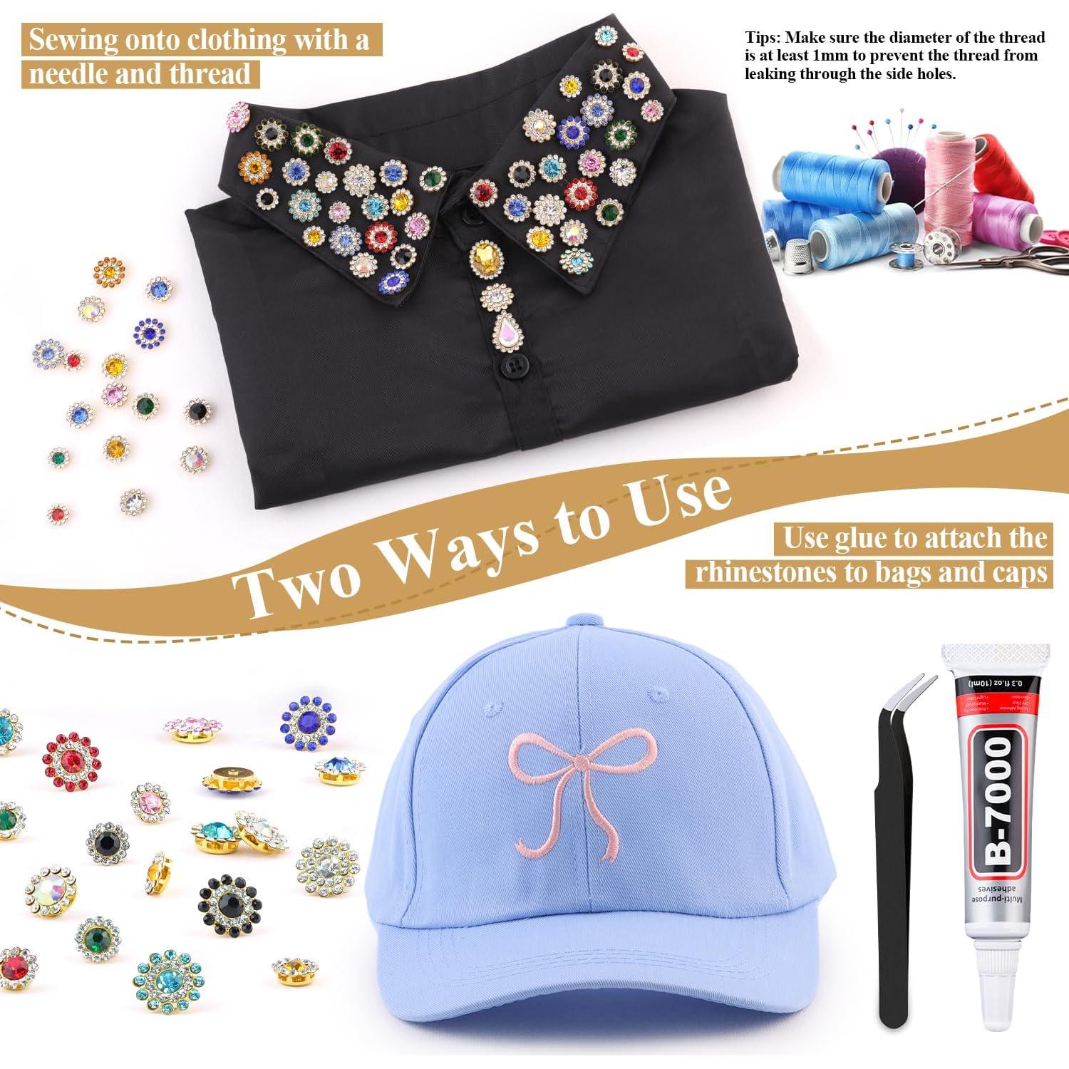 200 Piezas Rhinestones de Coser TINKRSTUFF en 10 Colores