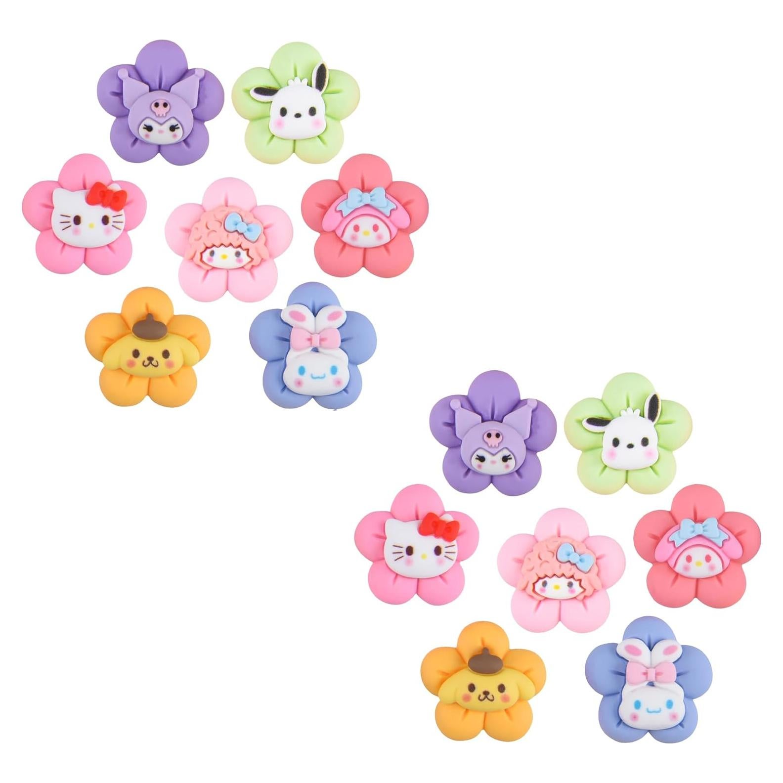 Charm de Zapato Colorido QYSEOFON - 16 Piezas de Flores