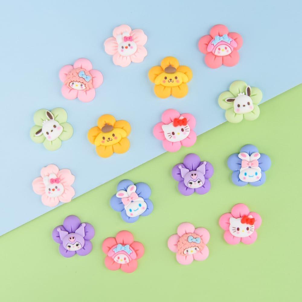 Charm de Zapato Colorido QYSEOFON - 16 Piezas de Flores