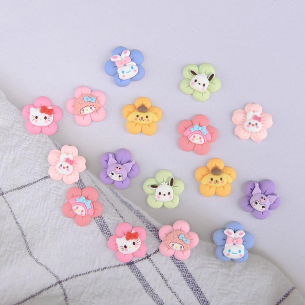 Charm de Zapato Colorido QYSEOFON - 16 Piezas de Flores