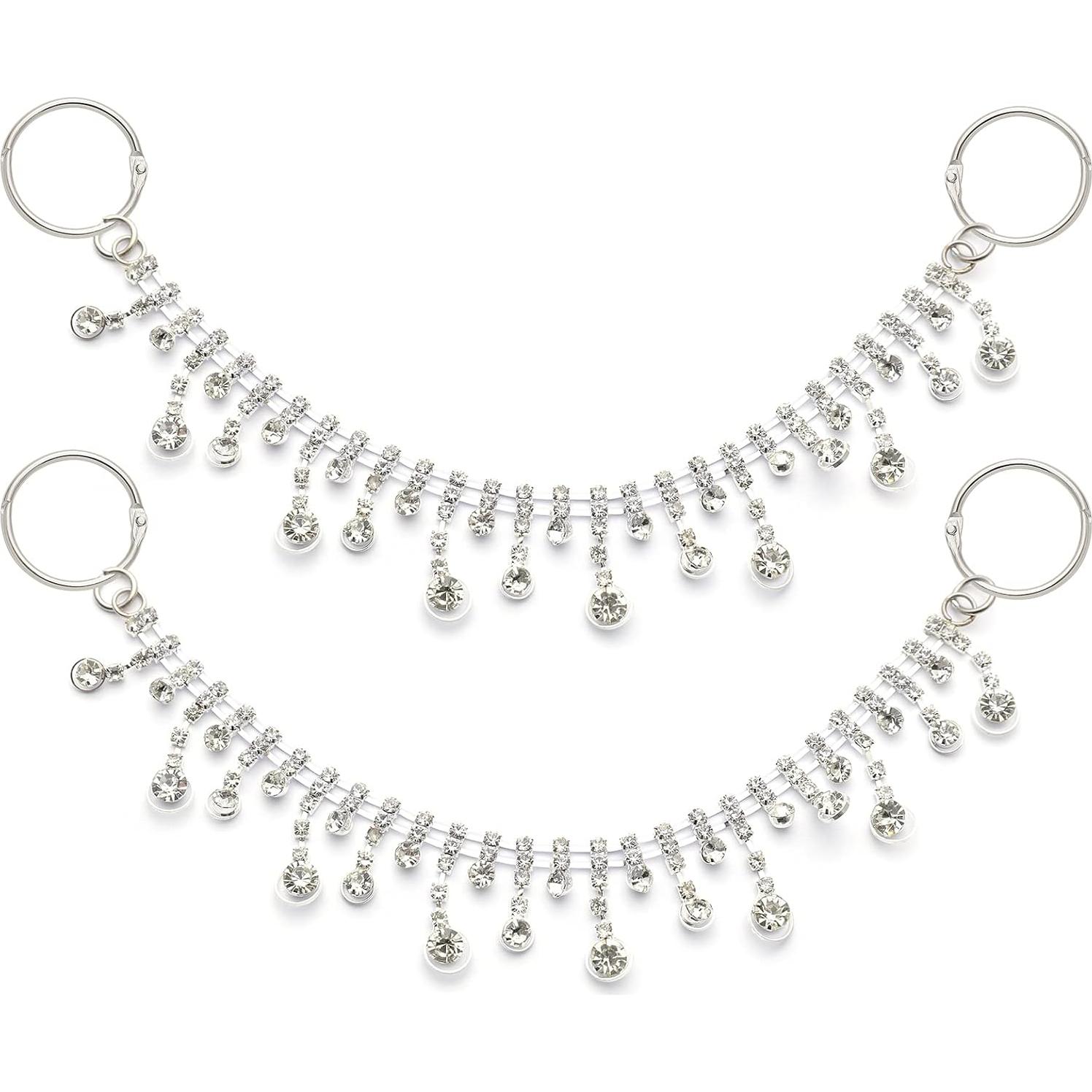 Cadenas de Zapatos Bling Bellaqueo para Niñas - Borlas Plateadas