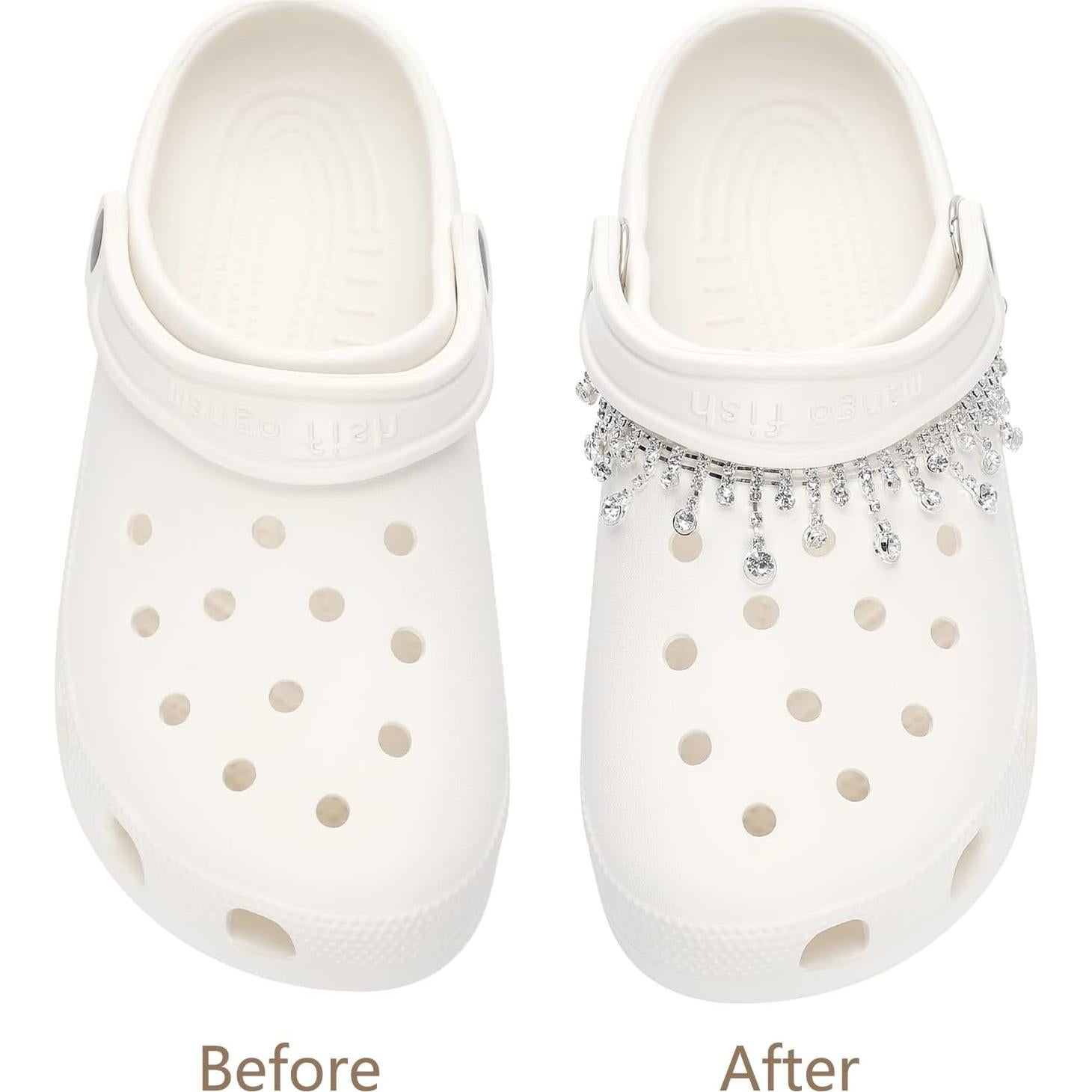 Cadenas de Zapatos Bling Bellaqueo para Niñas - Borlas Plateadas