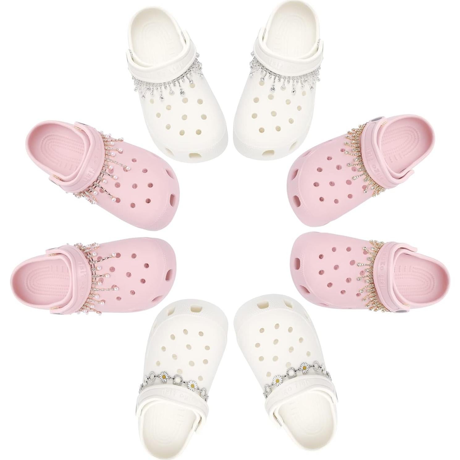 Cadenas de Zapatos Bling Bellaqueo para Niñas - Borlas Plateadas