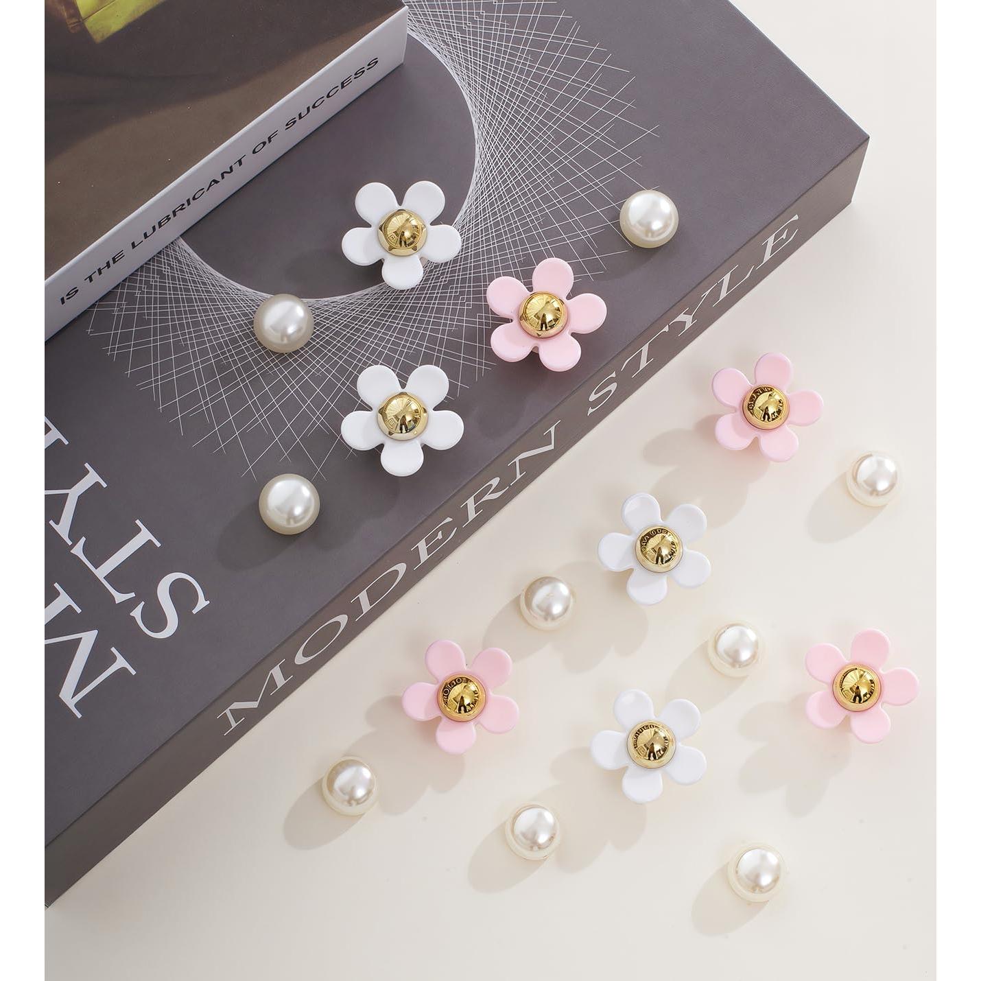 Encantos de Zapatos Brillantes Jyrmstore - Flores y Perlas