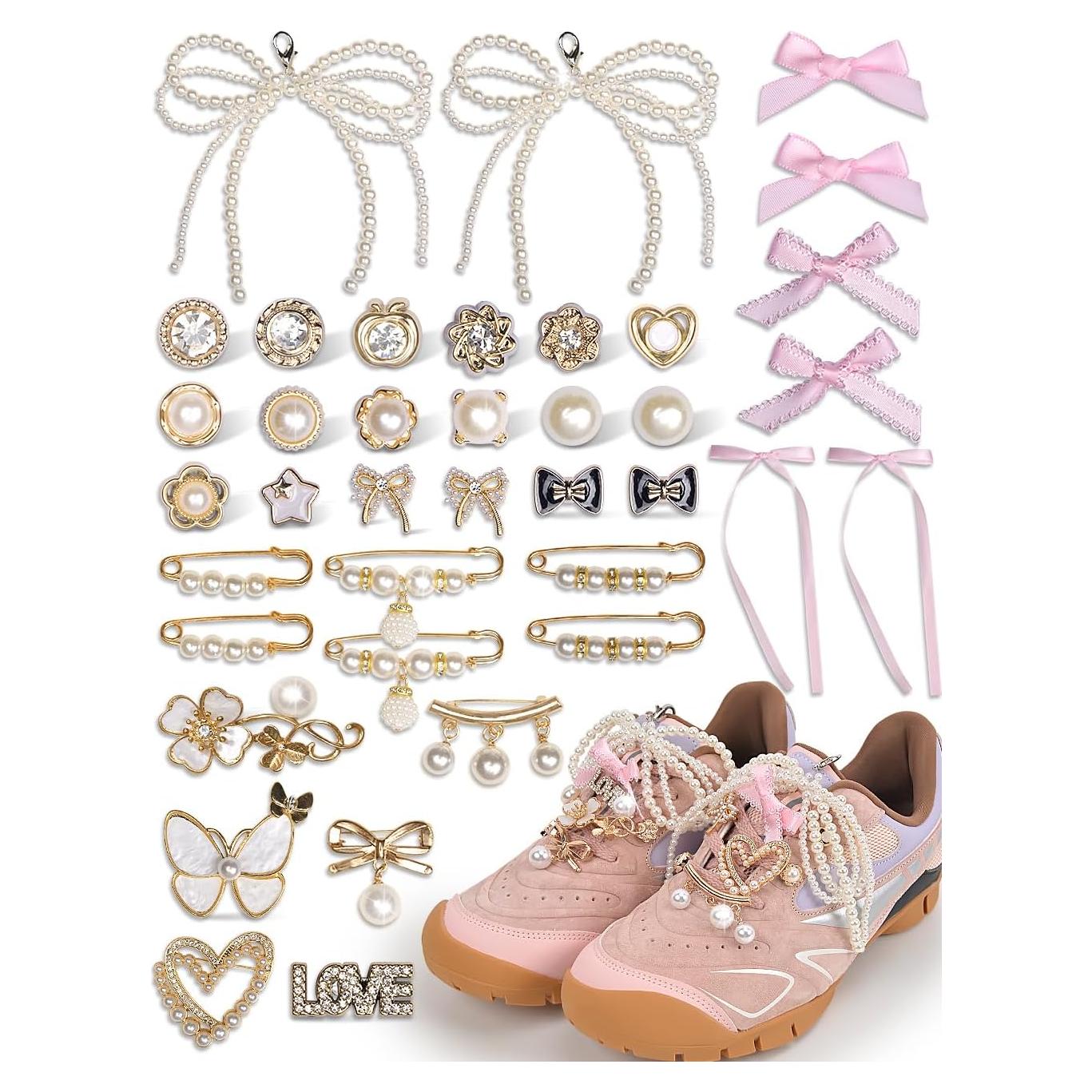 Kit de Encantos para Zapatos Yuboo - 39 Piezas de Joyería