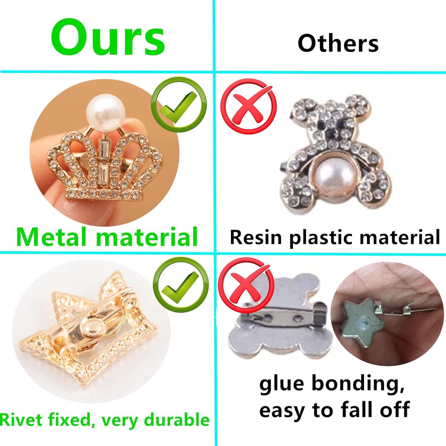 Kit de Encantos de Calcetines Rozecollin - 72 Pines Dorados