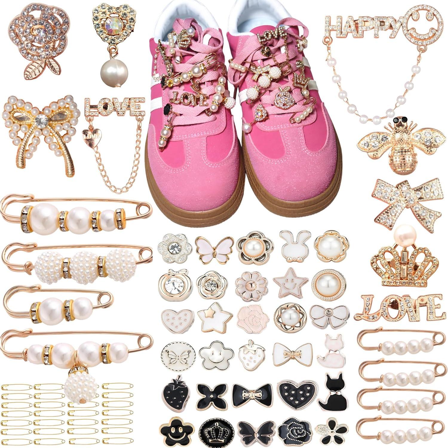 Kit de Encantos de Calcetines Rozecollin - 72 Pines Dorados