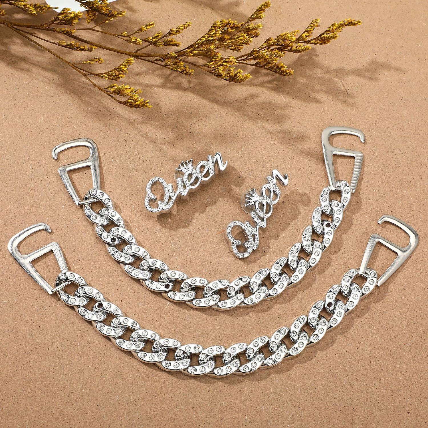 Juego de Encantos de Zapatos Brillantes 22 Pcs Plata KFHENSOMR