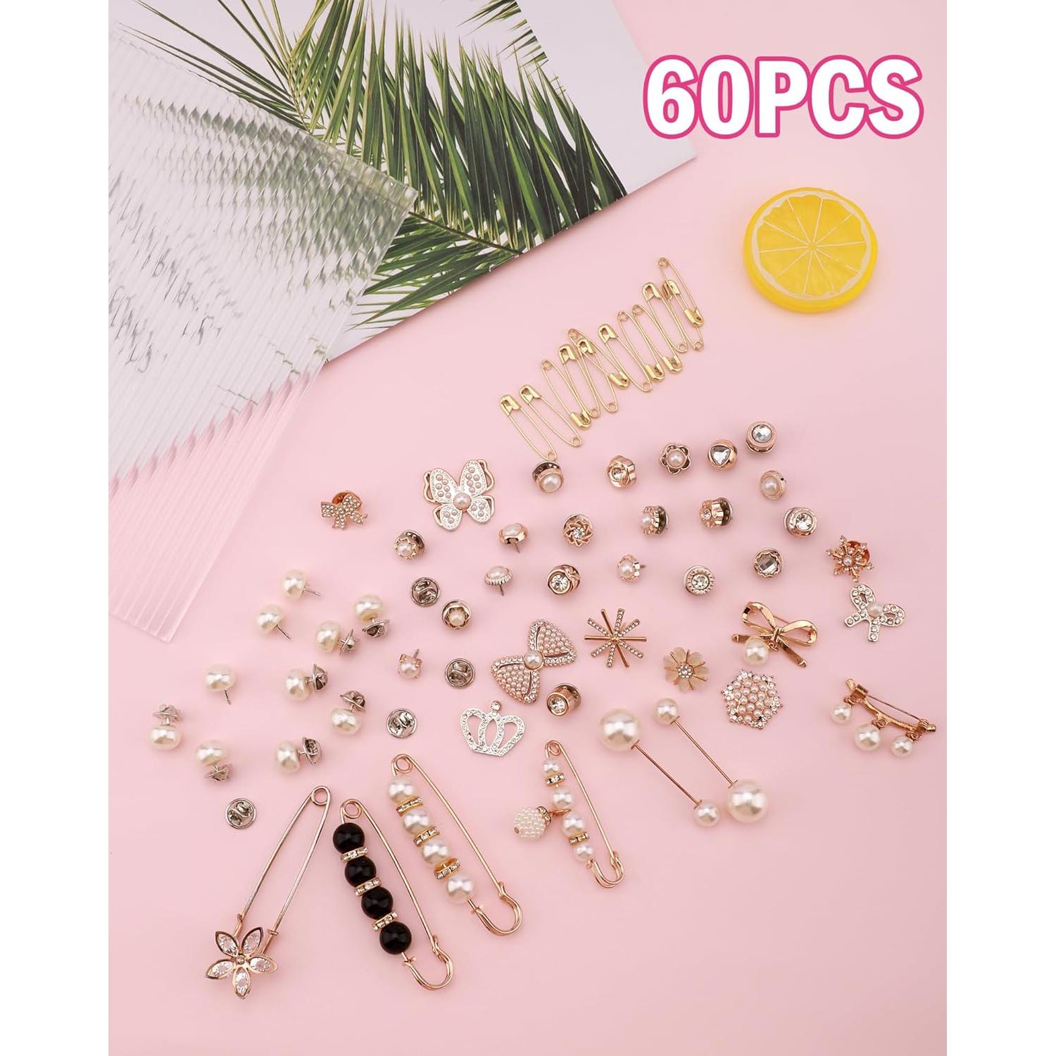 Kit 60 Encantos para Calcetines y Broches Dorados DIY